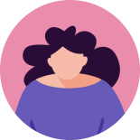 icoon vrouw roze