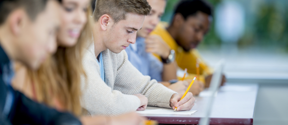 studenten in leslokaal