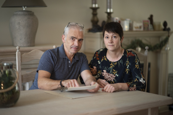 Dimitri Van Den Heuvel en echtgenote Christel