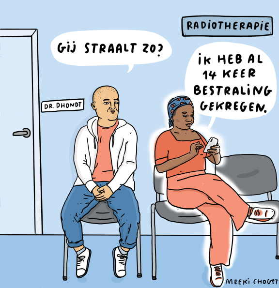 Cartoon bestraling Meeki